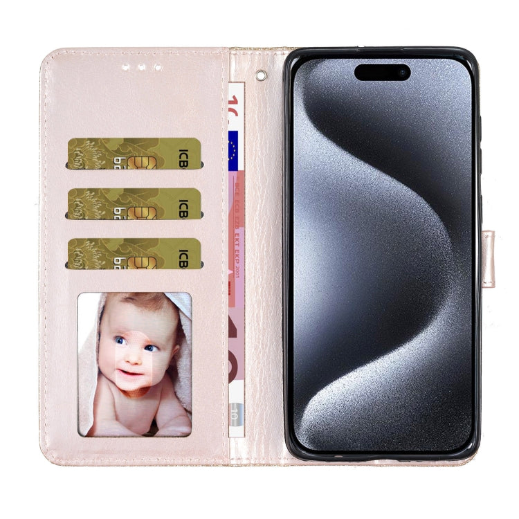 For iPhone 16 Pro Glitter Powder Flip Leather Phone Case