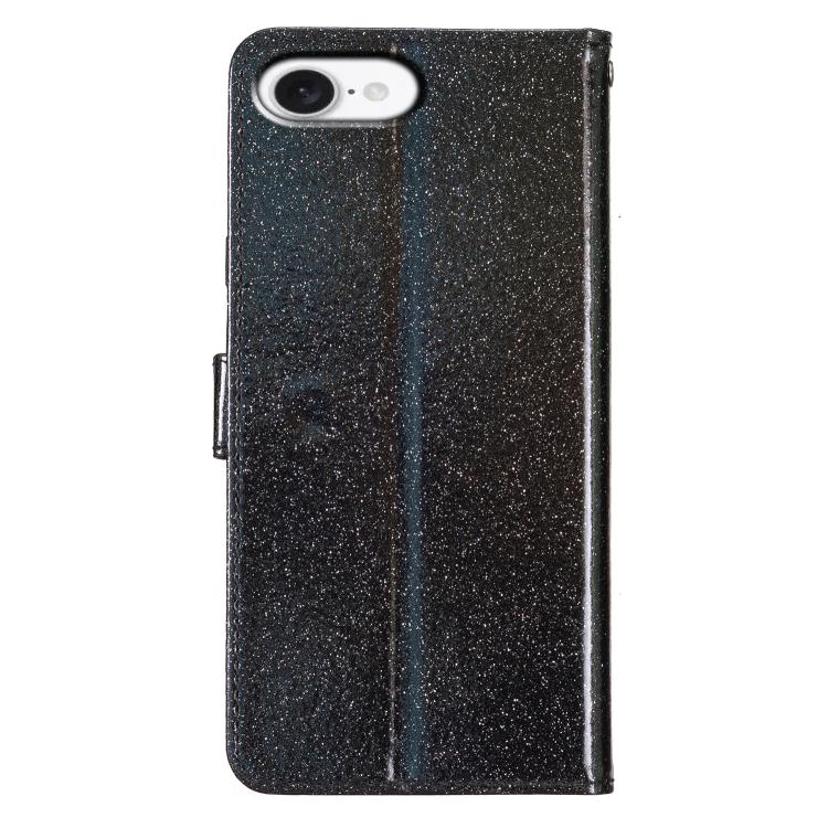 For iPhone 17e / 16e Glitter Powder Flip Leather Phone Case