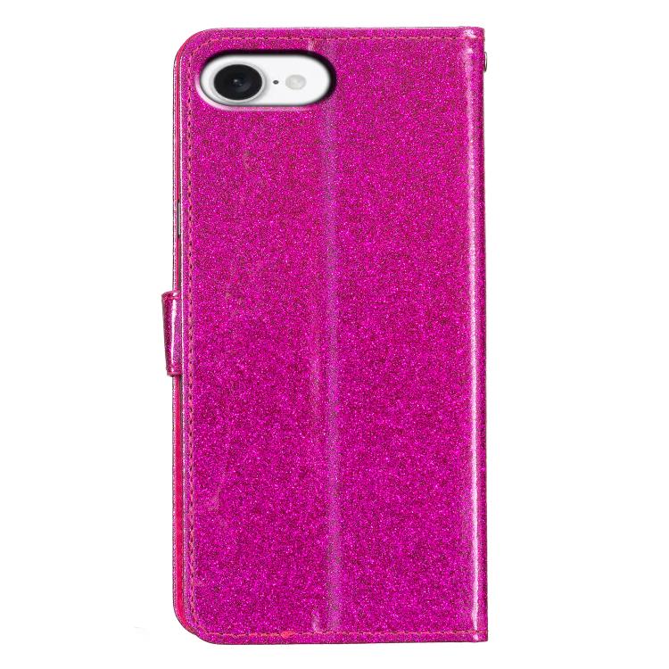 For iPhone 17e / 16e Glitter Powder Flip Leather Phone Case