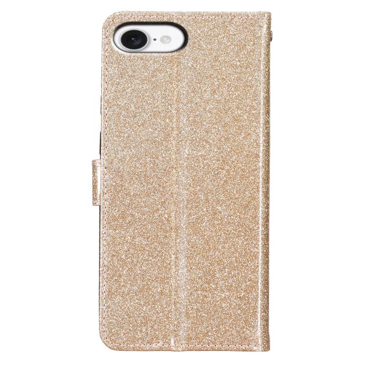 For iPhone 17e / 16e Glitter Powder Flip Leather Phone Case