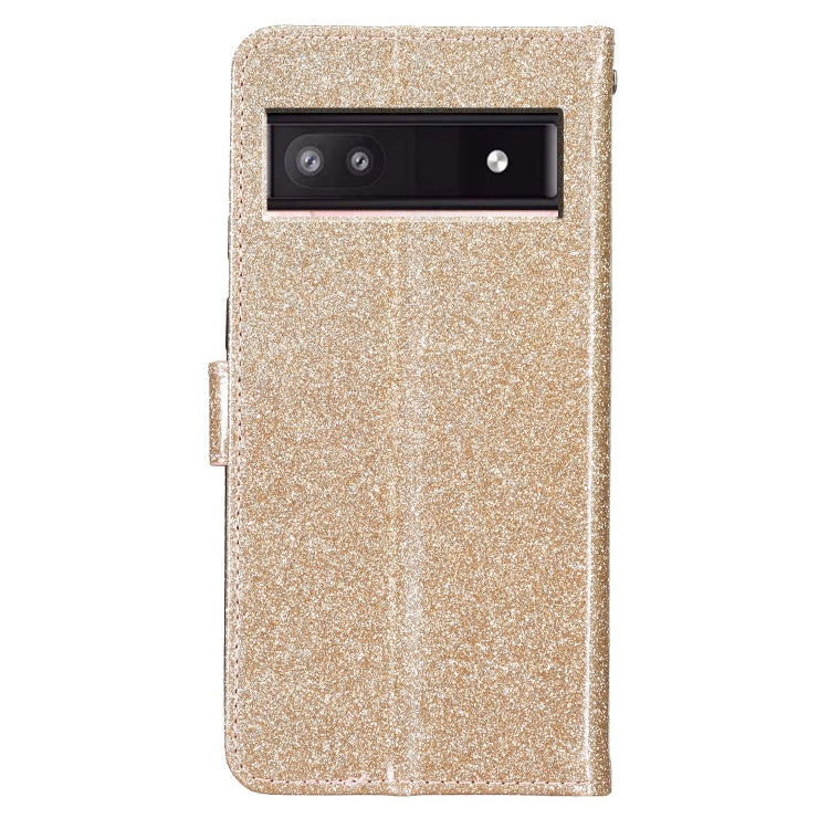 For Google Pixel 9A Glitter Powder Flip Leather Phone Case