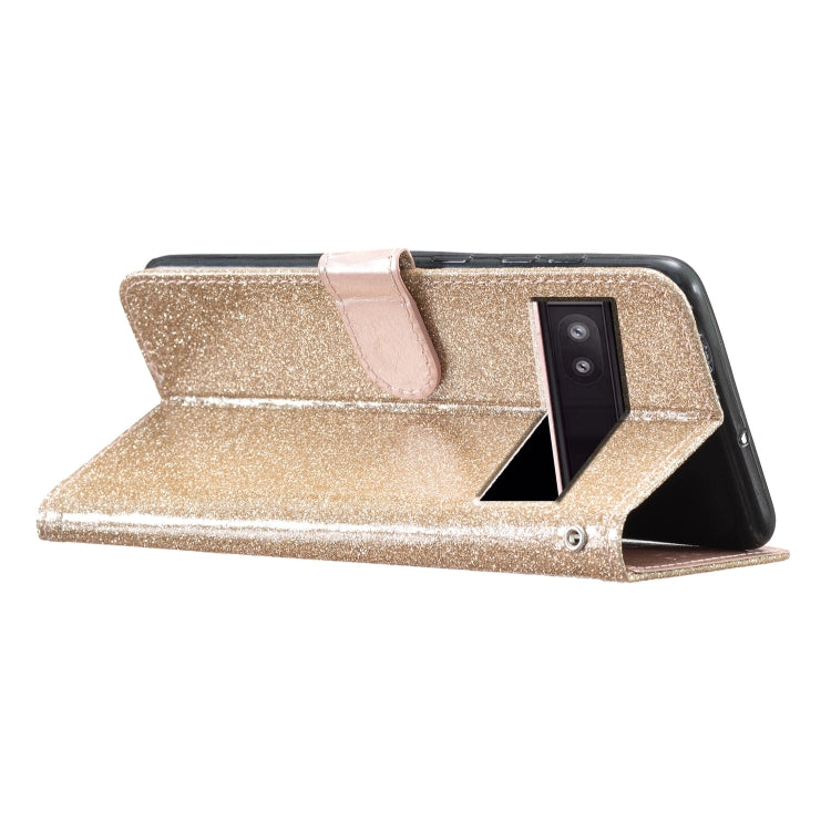 For Google Pixel 9A Glitter Powder Flip Leather Phone Case