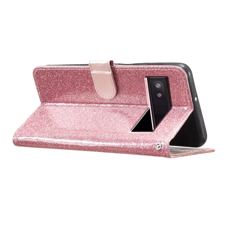 For Google Pixel 9A Glitter Powder Flip Leather Phone Case