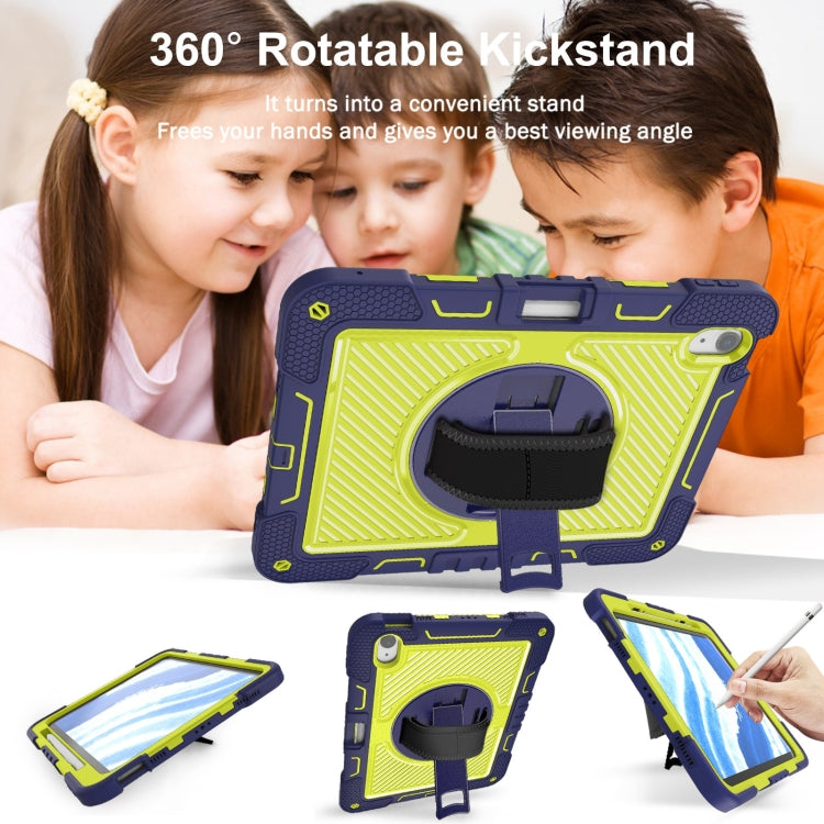 For iPad Air 11 2026 / 2025 / 2024 360 Degree Rotation PC Contrast Silicone Tablet Case