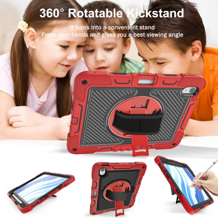 For iPad Air 11 2026 / 2025 / 2024 360 Degree Rotation PC Contrast Silicone Tablet Case