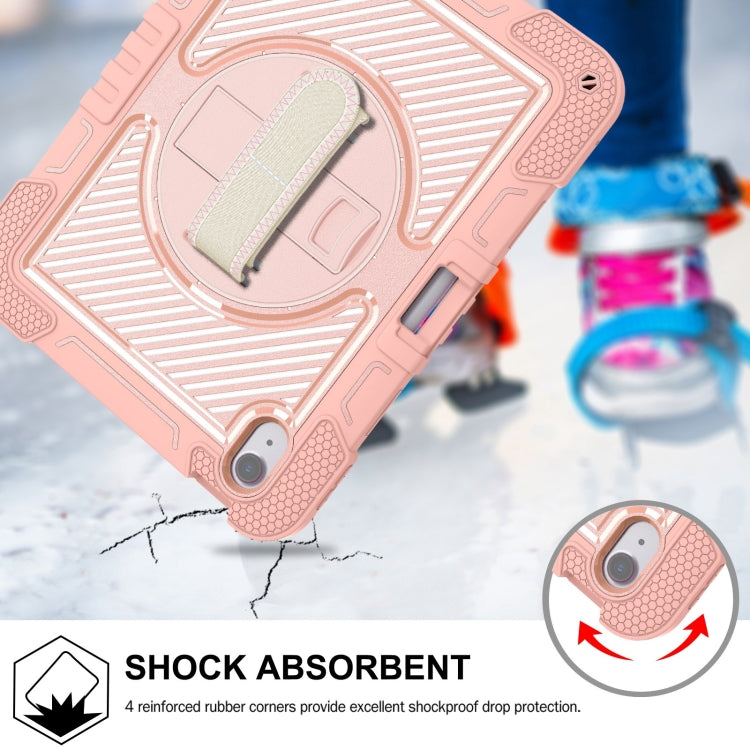 For iPad Air 11 2026 / 2025 / 2024 360 Degree Rotation PC Contrast Silicone Tablet Case