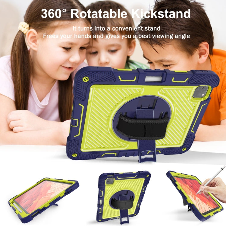 For iPad Pro 11 2025 / 2024 360 Degree Rotation PC Contrast Silicone Tablet Case
