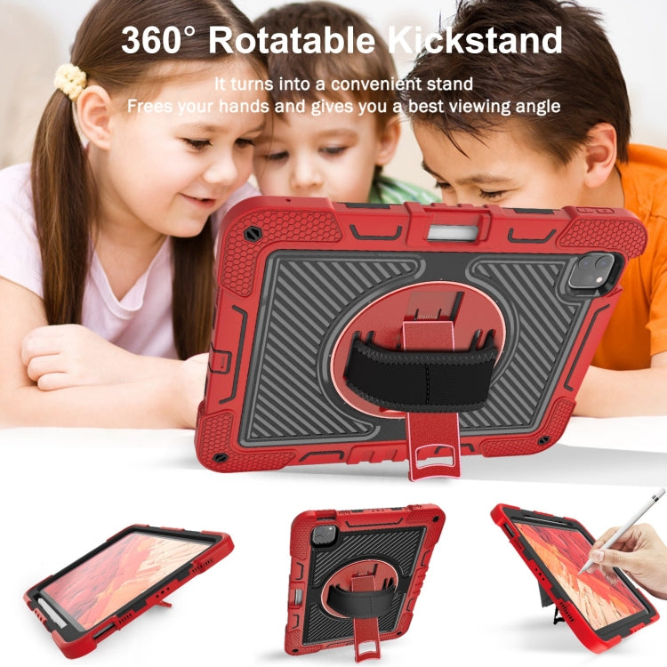 For iPad Pro 11 2025 / 2024 360 Degree Rotation PC Contrast Silicone Tablet Case