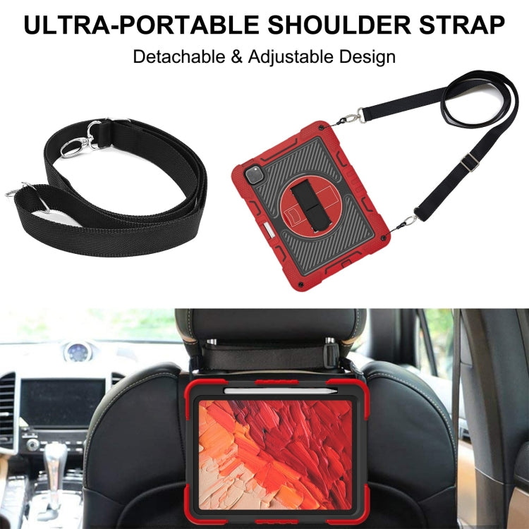 For iPad Pro 11 2025 / 2024 360 Degree Rotation PC Contrast Silicone Tablet Case