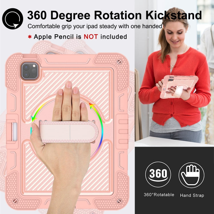 For iPad Pro 11 2025 / 2024 360 Degree Rotation PC Contrast Silicone Tablet Case