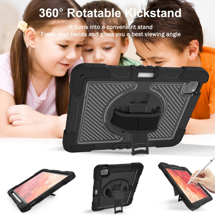 For iPad Pro 11 2025 / 2024 360 Degree Rotation PC Contrast Silicone Tablet Case