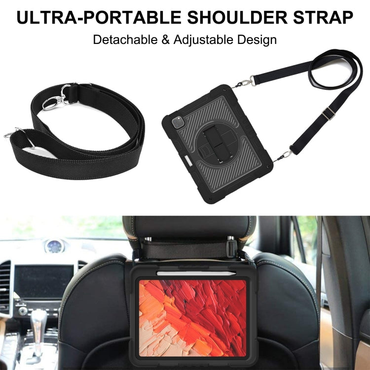 For iPad Pro 11 2025 / 2024 360 Degree Rotation PC Contrast Silicone Tablet Case