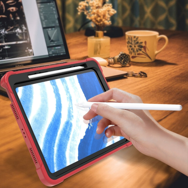 For iPad Air 11 2026 / 2025 / 2024 Shockproof Silicone Hybrid PC Tablet Case with Holder