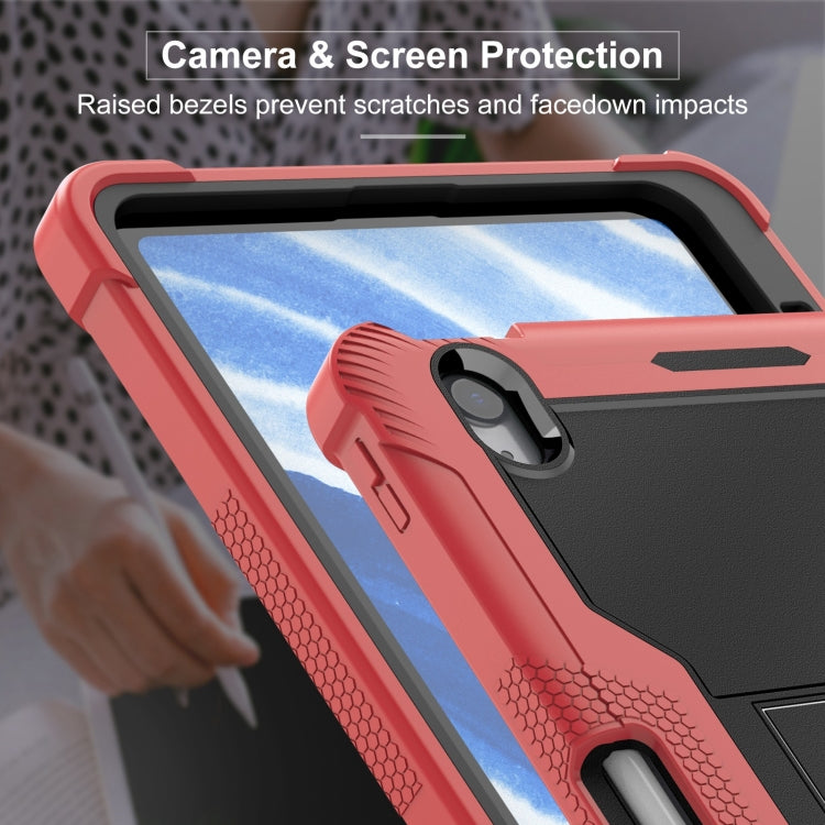 For iPad Air 11 2026 / 2025 / 2024 Shockproof Silicone Hybrid PC Tablet Case with Holder