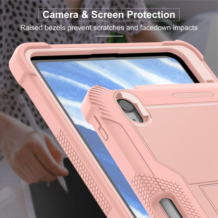 For iPad Air 11 2026 / 2025 / 2024 Shockproof Silicone Hybrid PC Tablet Case with Holder