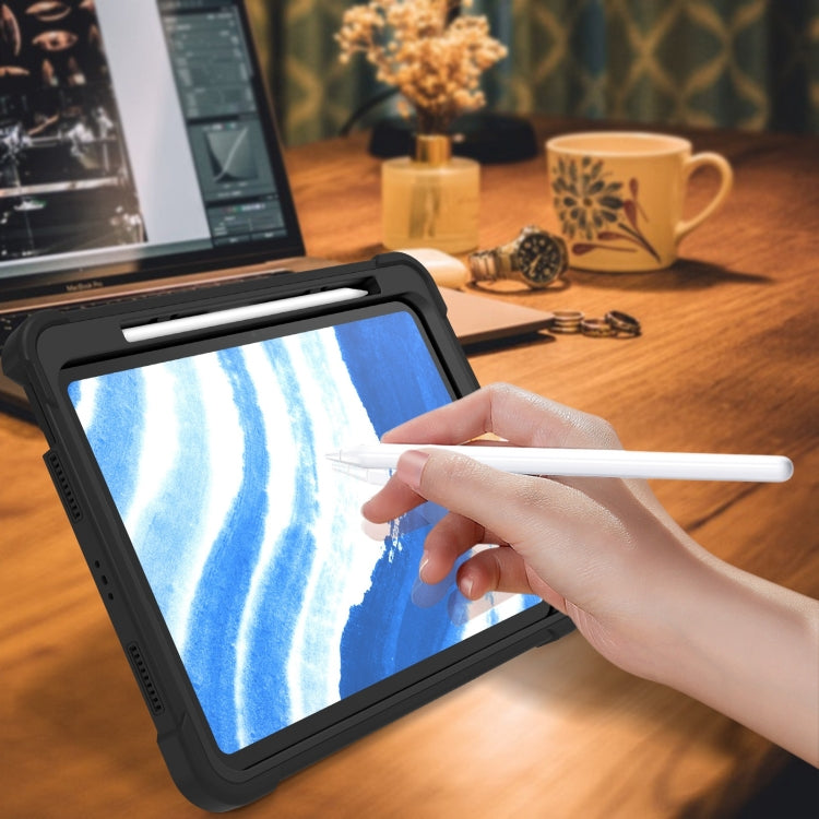 For iPad Air 11 2026 / 2025 / 2024 Shockproof Silicone Hybrid PC Tablet Case with Holder