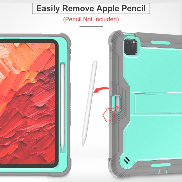For iPad Pro 11 2025 / 2024 Shockproof Silicone Hybrid PC Tablet Case with Holder