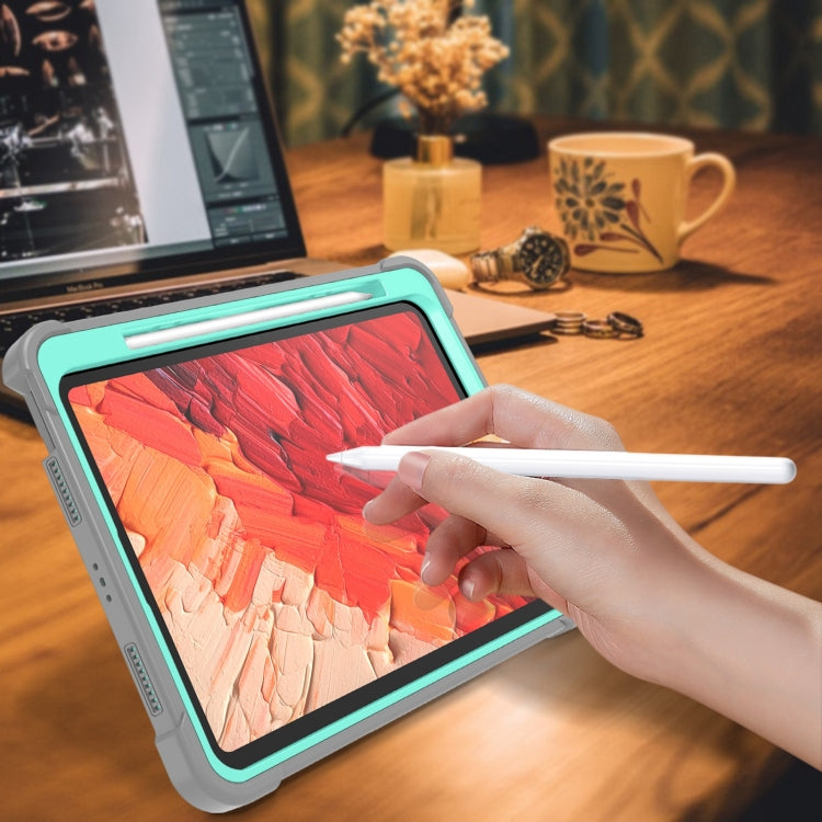 For iPad Pro 11 2025 / 2024 Shockproof Silicone Hybrid PC Tablet Case with Holder