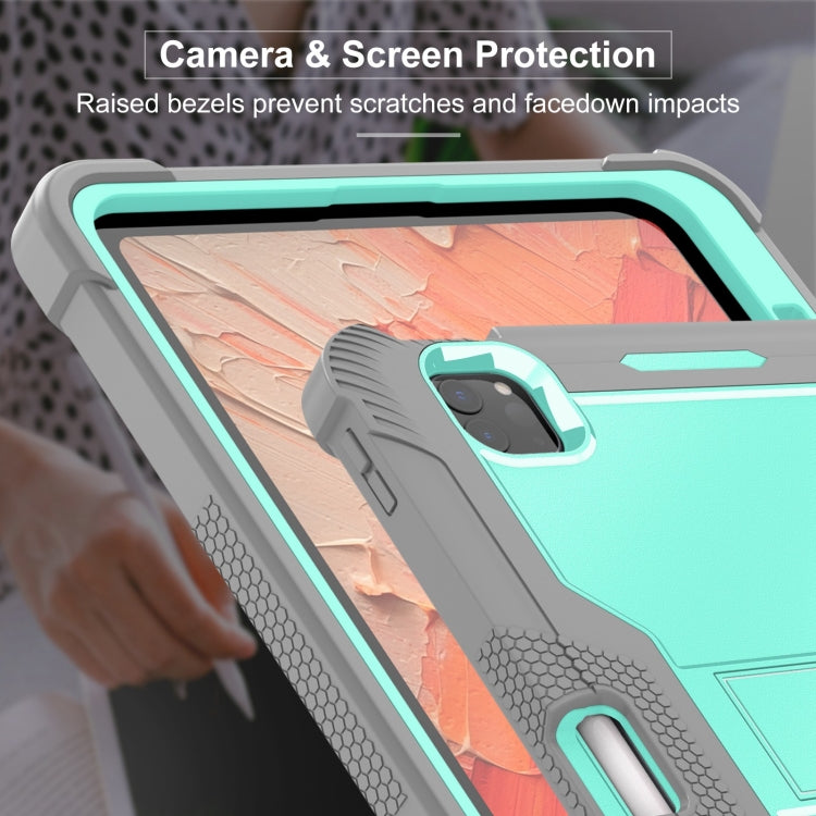 For iPad Pro 11 2025 / 2024 Shockproof Silicone Hybrid PC Tablet Case with Holder