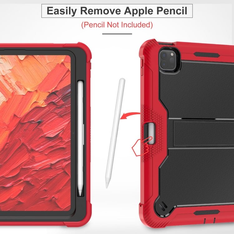 For iPad Pro 11 2025 / 2024 Shockproof Silicone Hybrid PC Tablet Case with Holder