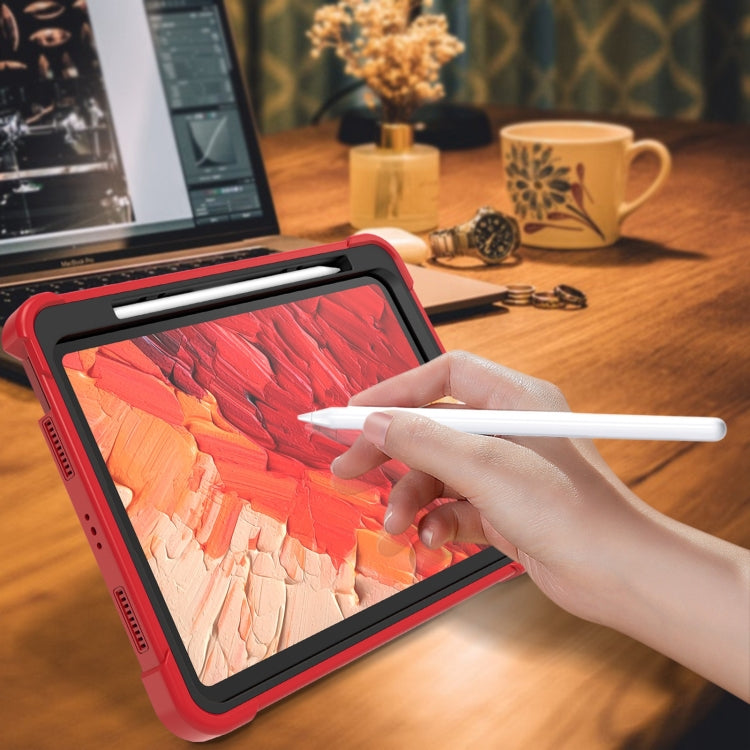 For iPad Pro 11 2025 / 2024 Shockproof Silicone Hybrid PC Tablet Case with Holder