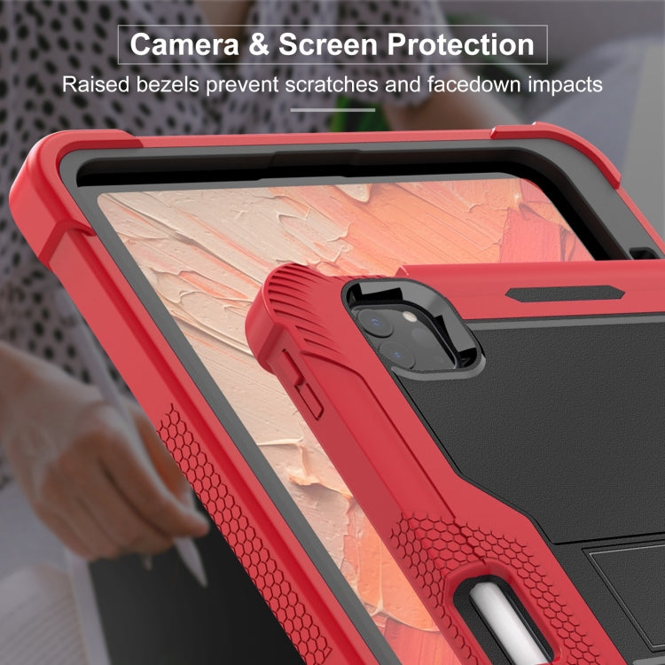For iPad Pro 11 2025 / 2024 Shockproof Silicone Hybrid PC Tablet Case with Holder