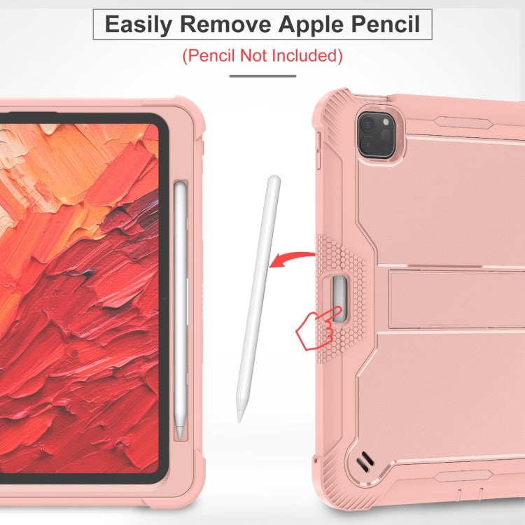 For iPad Pro 11 2025 / 2024 Shockproof Silicone Hybrid PC Tablet Case with Holder
