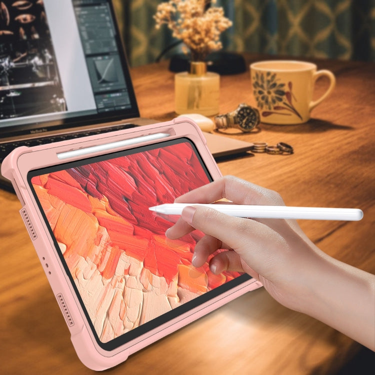 For iPad Pro 11 2025 / 2024 Shockproof Silicone Hybrid PC Tablet Case with Holder