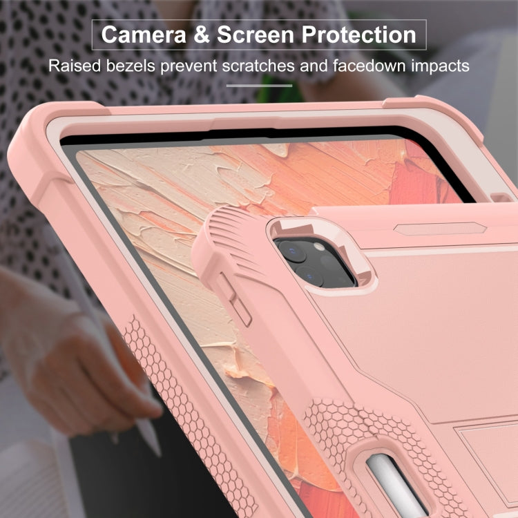For iPad Pro 11 2025 / 2024 Shockproof Silicone Hybrid PC Tablet Case with Holder