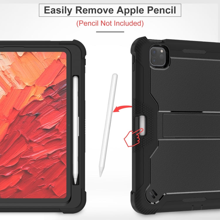 For iPad Pro 11 2025 / 2024 Shockproof Silicone Hybrid PC Tablet Case with Holder