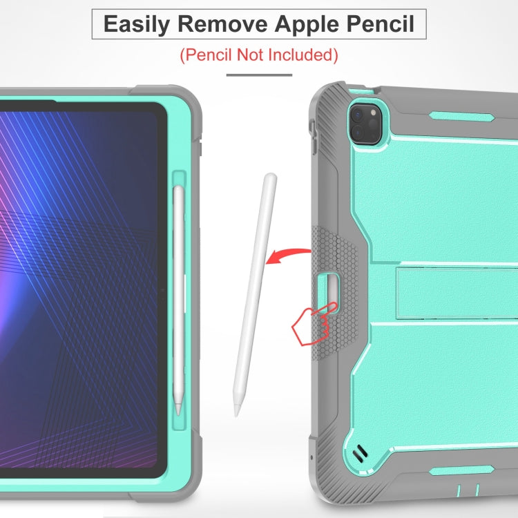 For iPad Pro 13 2025 / 2024 Shockproof Silicone Hybrid PC Tablet Case with Holder