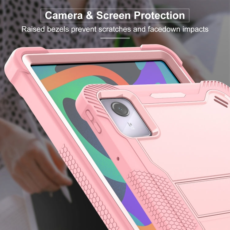 For Lenovo Tab M11 / Xiaoxin Pad 11 2024 Shockproof Silicone Hybrid PC Tablet Case with Holder