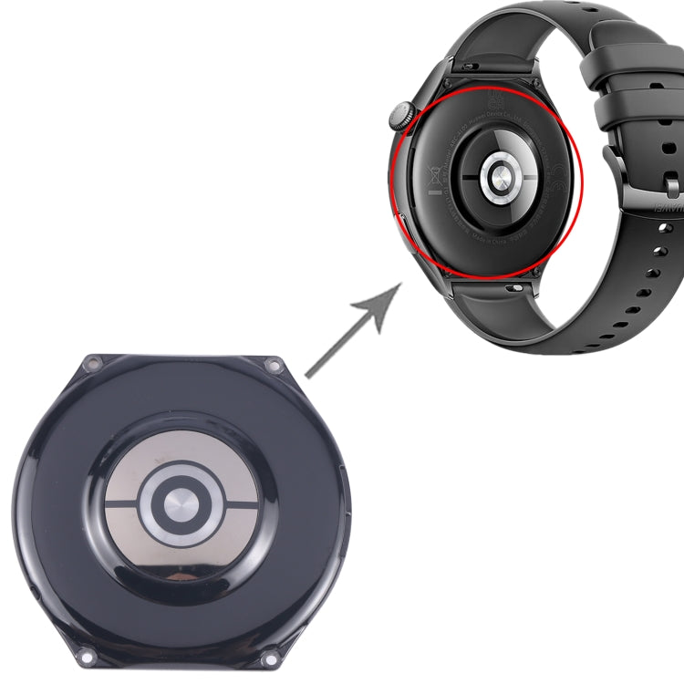For Huawei Watch 4 Original Rear Housing Cover - Black