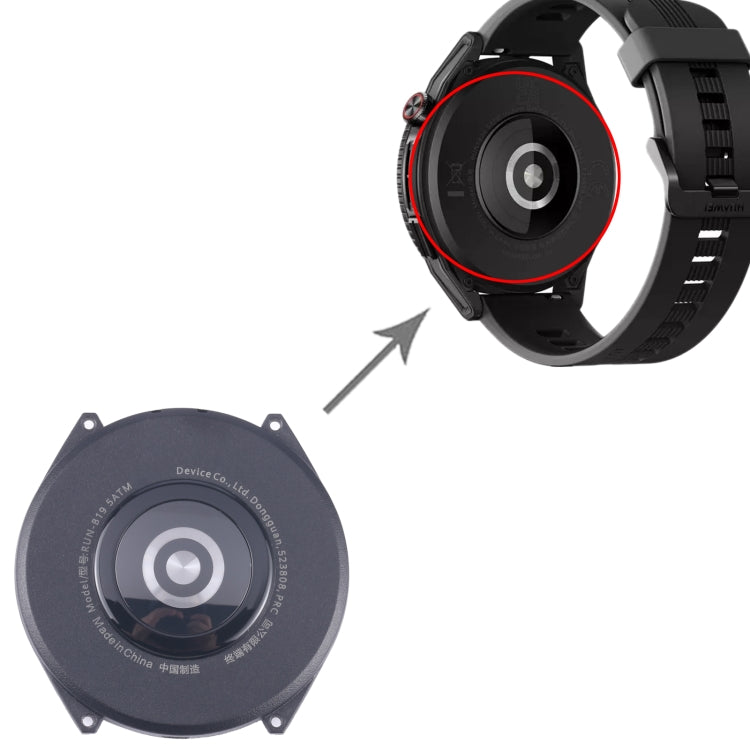For Huawei Watch GT Runner 46mm Original Rear Housing Cover - Black