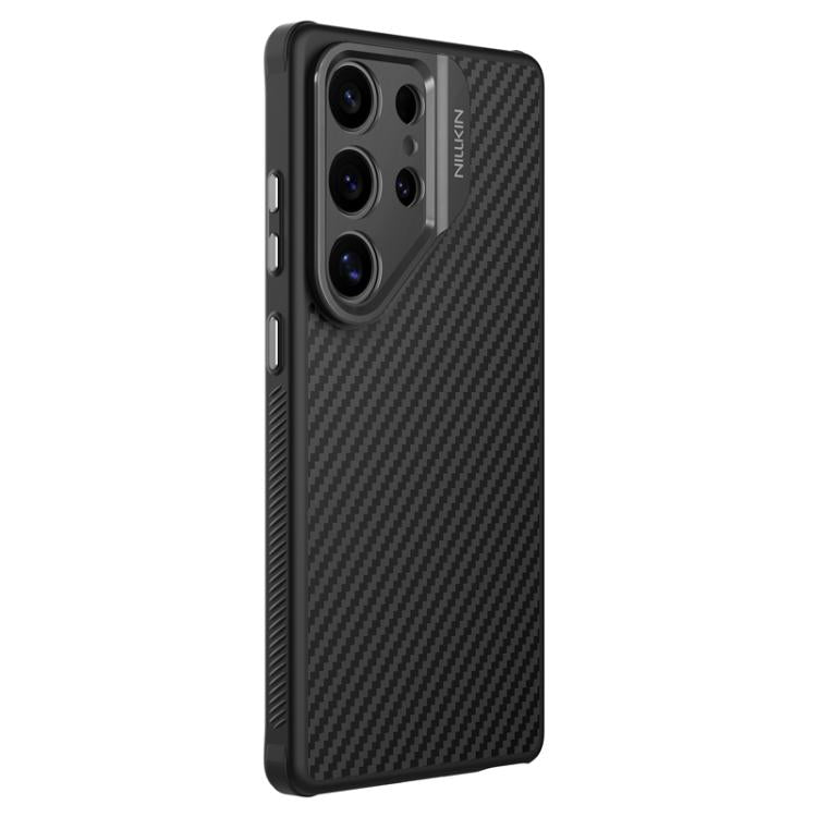 For Samsung Galaxy S25 Ultra 5G NILLKIN Aramid Fiber Fine Hole Phone Case - Black