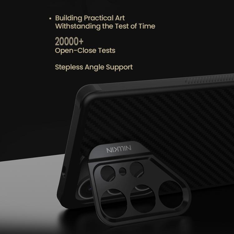 For Samsung Galaxy S25 Ultra 5G NILLKIN Aramid Fiber Fine Hole Phone Case - Black
