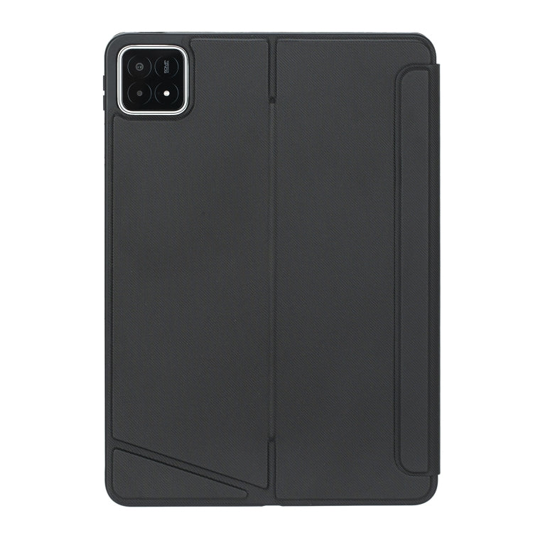 For Xiaomi Pad 6S Pro 12.4 T0N10-AS Detachable Rotating Backlit Touch Bluetooth Keyboard Case - Black