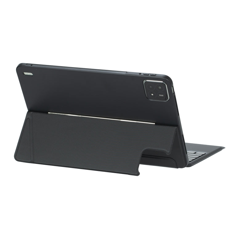 For Xiaomi Pad 6S Pro 12.4 T0N10-AS Detachable Rotating Backlit Touch Bluetooth Keyboard Case - Black
