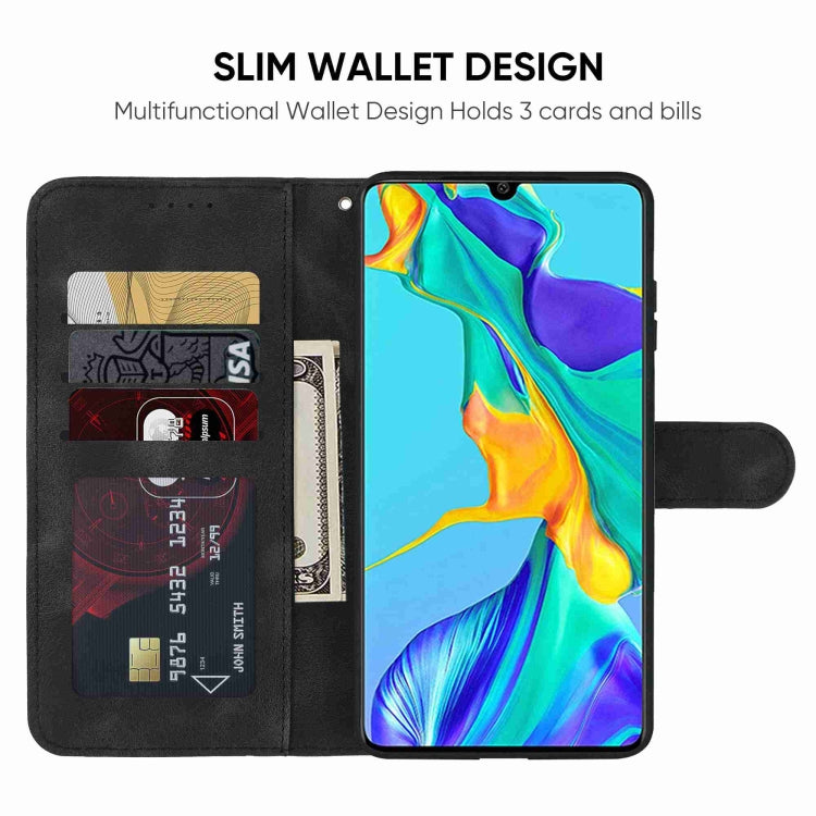 For Huawei P30 Skin Feel Geometric Lines Leather Phone Case