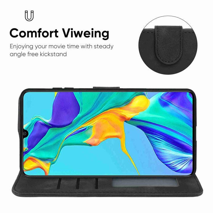For Huawei P30 Skin Feel Geometric Lines Leather Phone Case