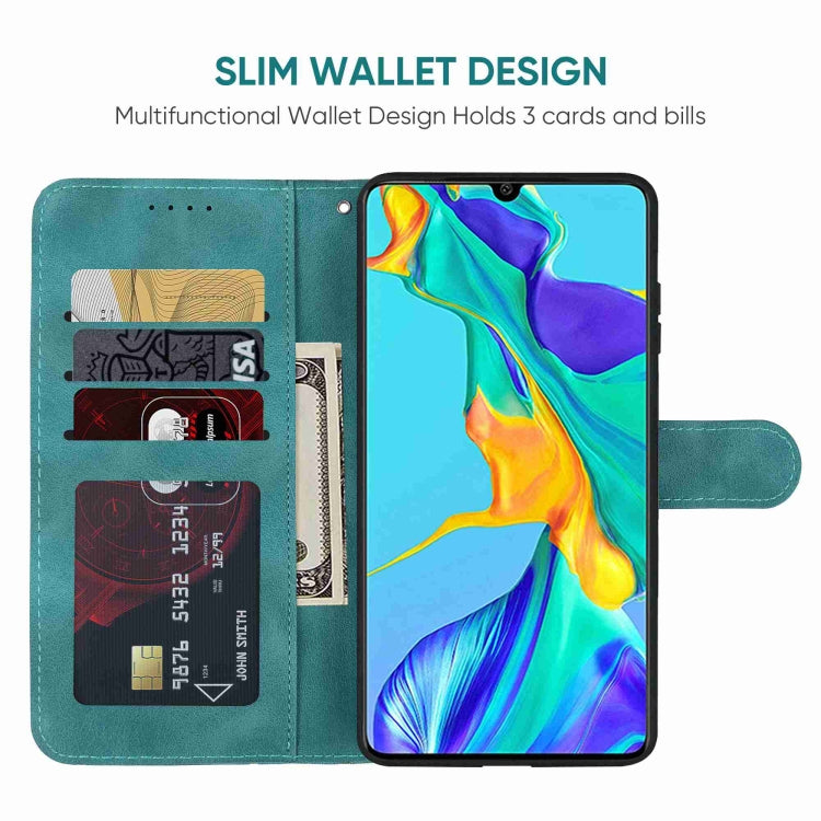 For Huawei P30 Skin Feel Geometric Lines Leather Phone Case