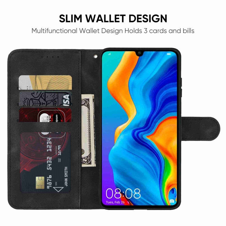For Huawei P30 Lite Skin Feel Geometric Lines Leather Phone Case