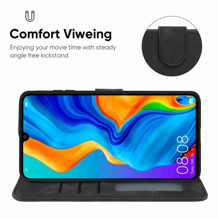 For Huawei P30 Lite Skin Feel Geometric Lines Leather Phone Case