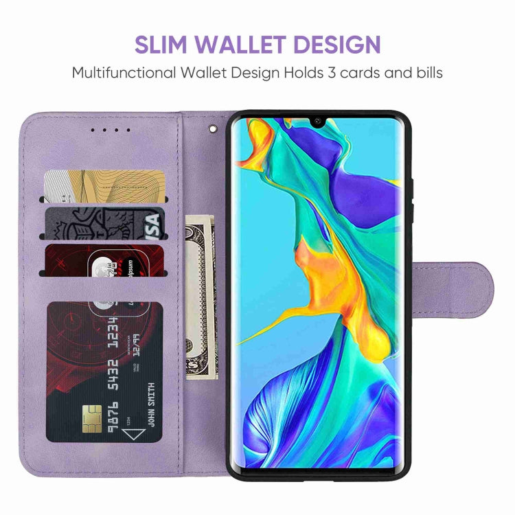 For Huawei P30 Pro Skin Feel Geometric Lines Leather Phone Case