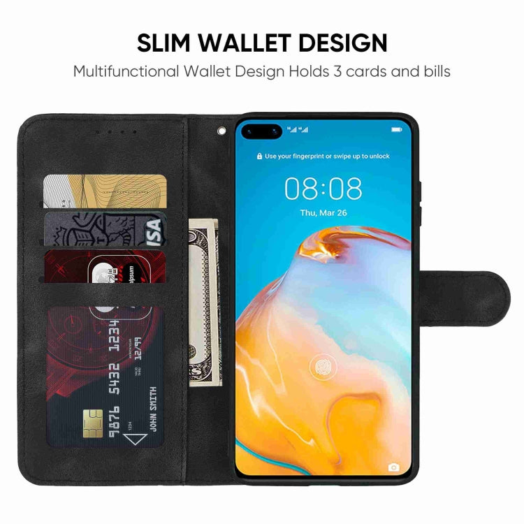 For Huawei P40 Skin Feel Geometric Lines Leather Phone Case
