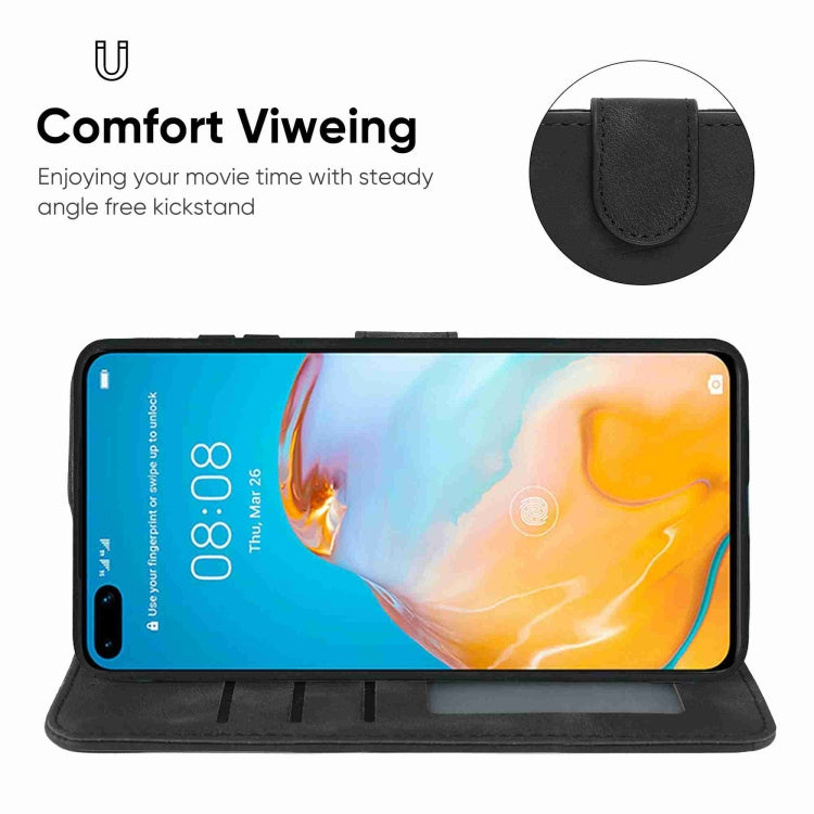 For Huawei P40 Skin Feel Geometric Lines Leather Phone Case