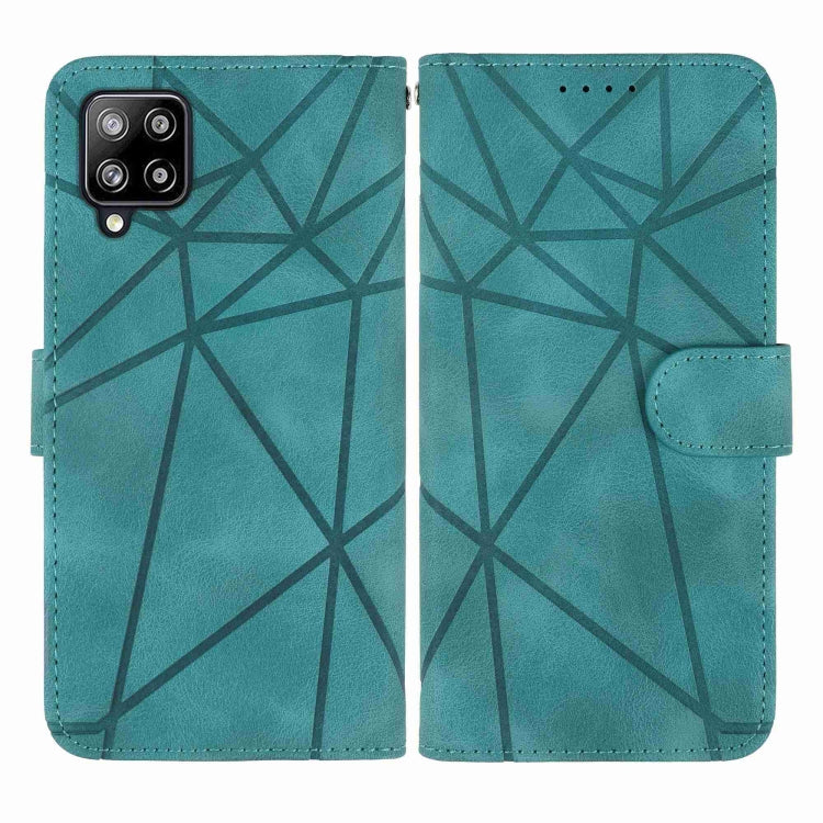 For Huawei P40 Lite Skin Feel Geometric Lines Leather Phone Case