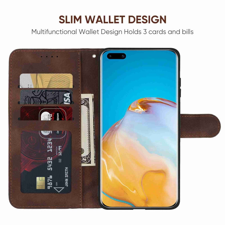 For Huawei P40 Pro Skin Feel Geometric Lines Leather Phone Case