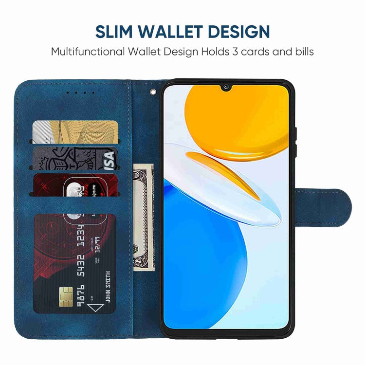 For Honor X7 Skin Feel Geometric Lines Leather Phone Case