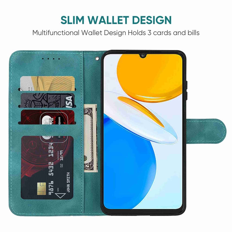 For Honor X7 Skin Feel Geometric Lines Leather Phone Case